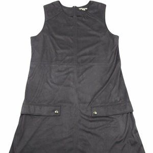 Simply Noelle Women's Trapeze Zip Up 12/14 Gray Sleeveless Dress